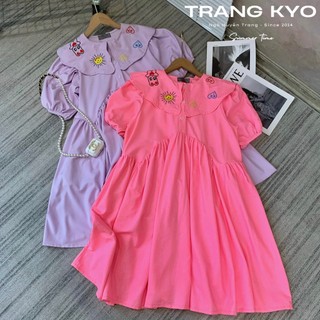 Đầm xòe thêu mặt trời TRANG KYO hàng thiết kế cao cấp - LSV0010