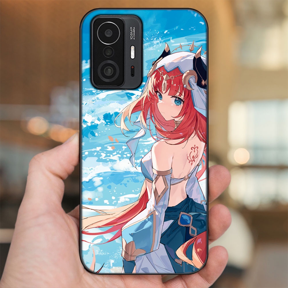 Ốp lưng Xiaomi 11T Pro 5G viền đen in hình Nilou Genshin Impact