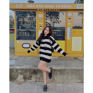 ✿ ÁO SWEATER LEN SỌC ĐEN TRẮNG ✿