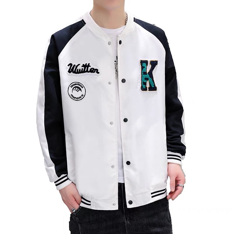 Áo bóng chày đôi hình thêu K thật