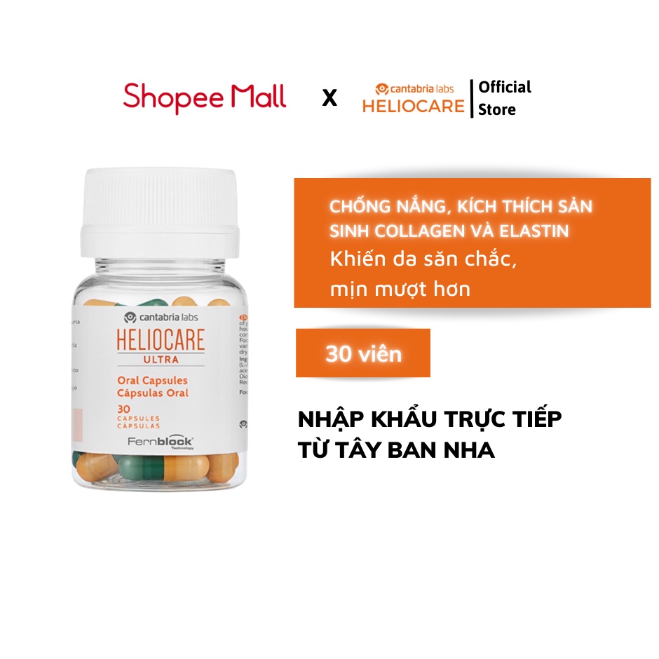 Viên uống chống nắng Heliocare Ultra Oral Capsules 30 viên
