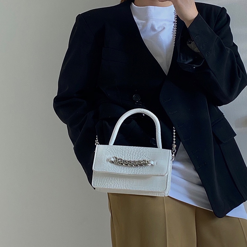 Túi Đeo Chéo Da Cá Sấu Phong Cách Vintage Mẫu 2022 Thời Trang Cho Nữ GXYXB333