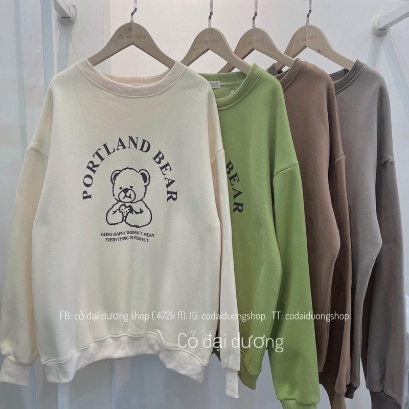 Áo swt gấu Port nỉ TT877