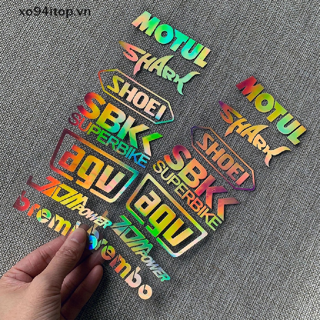 Miếng Dán Trang Trí Mũ Bảo Hiểm Xe Hơi / Xe Máy Màu Laser