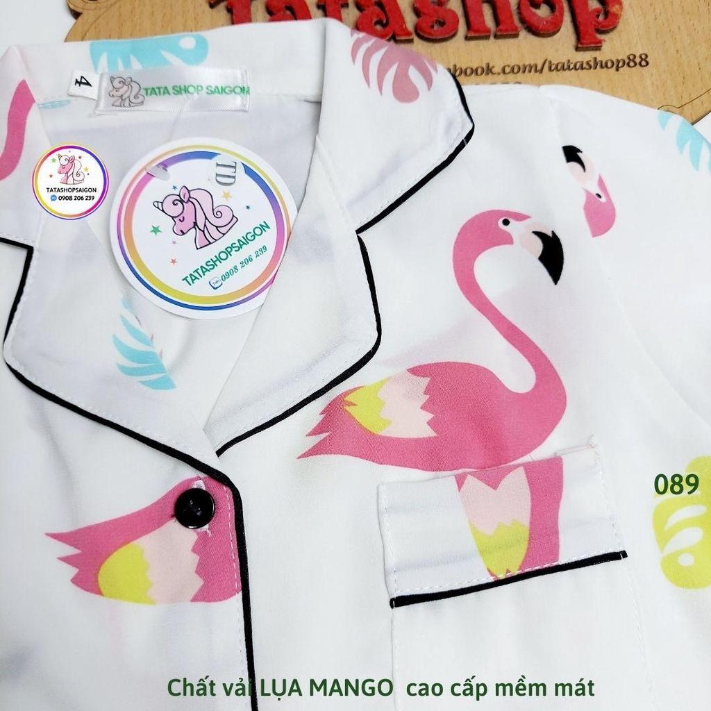 16-24kg Bộ Pijama dài tay cho bé trai tphcm - Bộ pyama dài tay cho bé trai bé gái size đại vải lụa mango 089