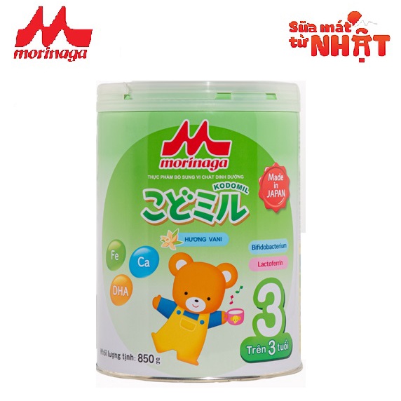 Sữa Morinaga Số 3 Hương vani Trên 3 Tuổi 850g Mới (Có Tem Chinh Hãng, Date t12/2023)