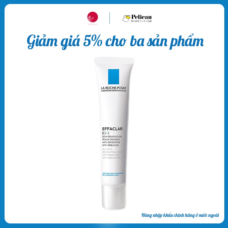 Kem giảm mụn đầu đen larosche posay 40ml Effaclar K+