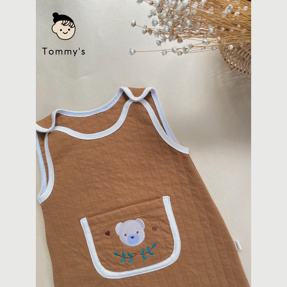 Túi Ngủ Cộc Thêu Gấu Thu Đông Cho Bé Trai Bé Gái TOMMY HOUSE