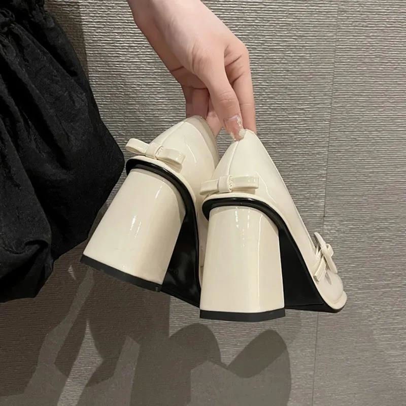 Giày Cao Gót Mũi Vuông Phong Cách Retro Thời Trang Mùa Hè Dành Cho Nữ