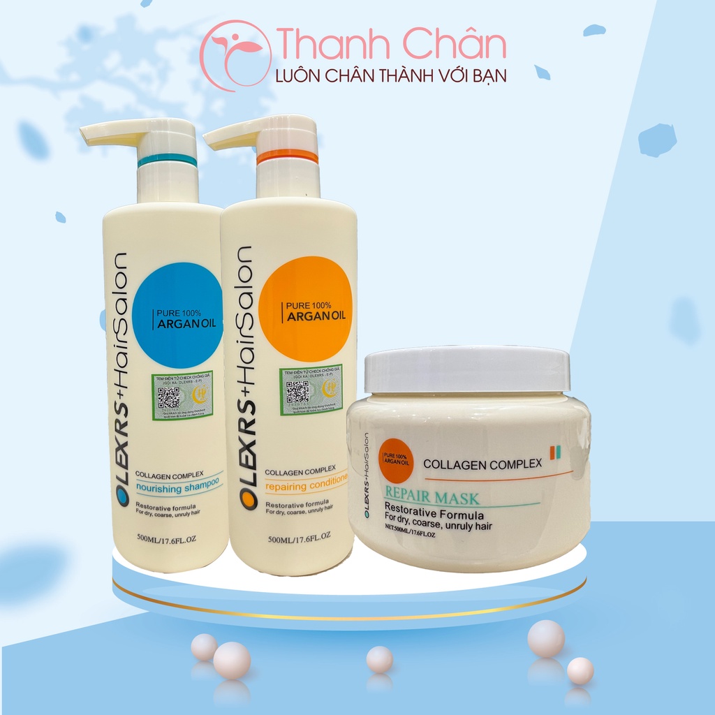 Dầu gội, xả, ủ tóc Olexrs Hair Salon 500ml phục hồi tóc