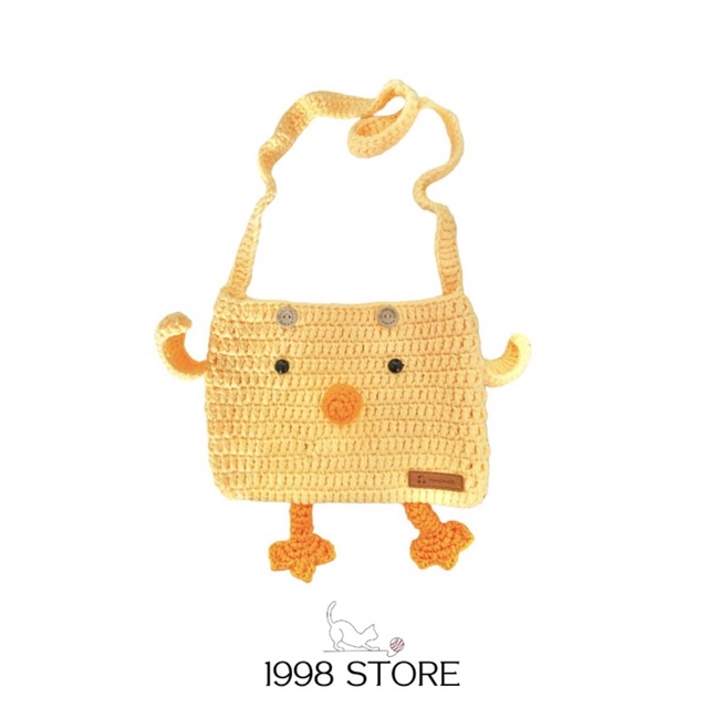 Túi len con vịt vàng handmade(Ảnh thật shop chụp)