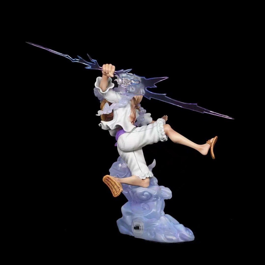 Mô Hình One Piece GK Fighting Five Gears Nika Luffy Red Eye Base có thể phát sáng