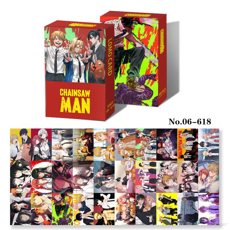 Set 30 Tấm Thẻ Hình Các Thành Viên Nhóm Nhạc Hàn Quốc Chainsaw Man Pochita Ag1