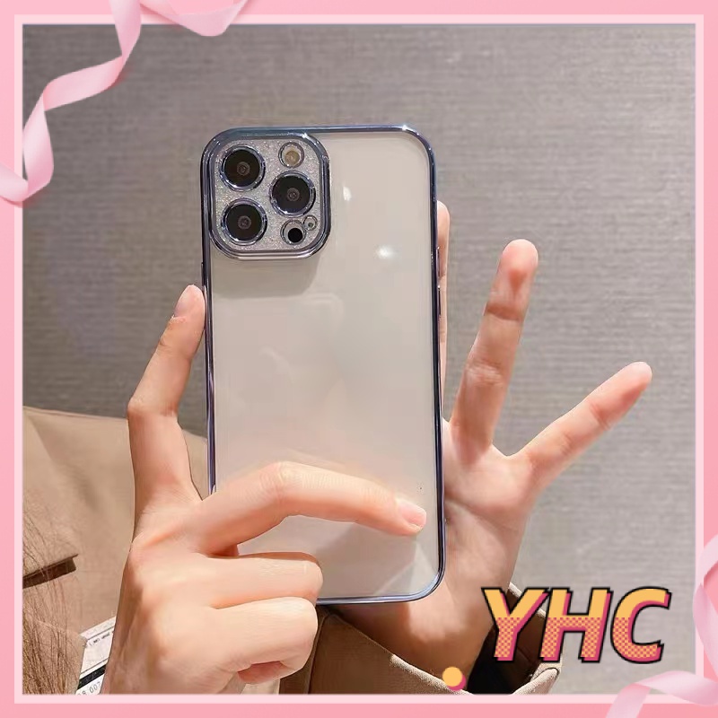 Ốp Điện Thoại Trong Suốt Mạ Điện Đơn Giản Cho IP7 / 7p / X / xsmax / 11 / 11pro Max / 12 / 12pro / 12 Promax / 13 / 14promax-1005