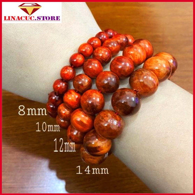 Vòng tay nam nữ gỗ huyết long lắc tay phong thủy may mắn tài lộc.