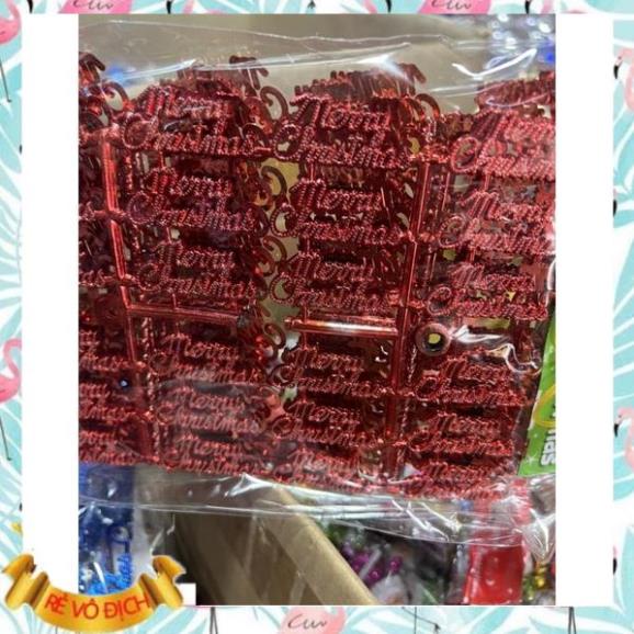 Set 24 chữ Merry Christmas trang trí cây thông, vòng Nguyệt quế, nhà cửa dịp Giáng Sinh