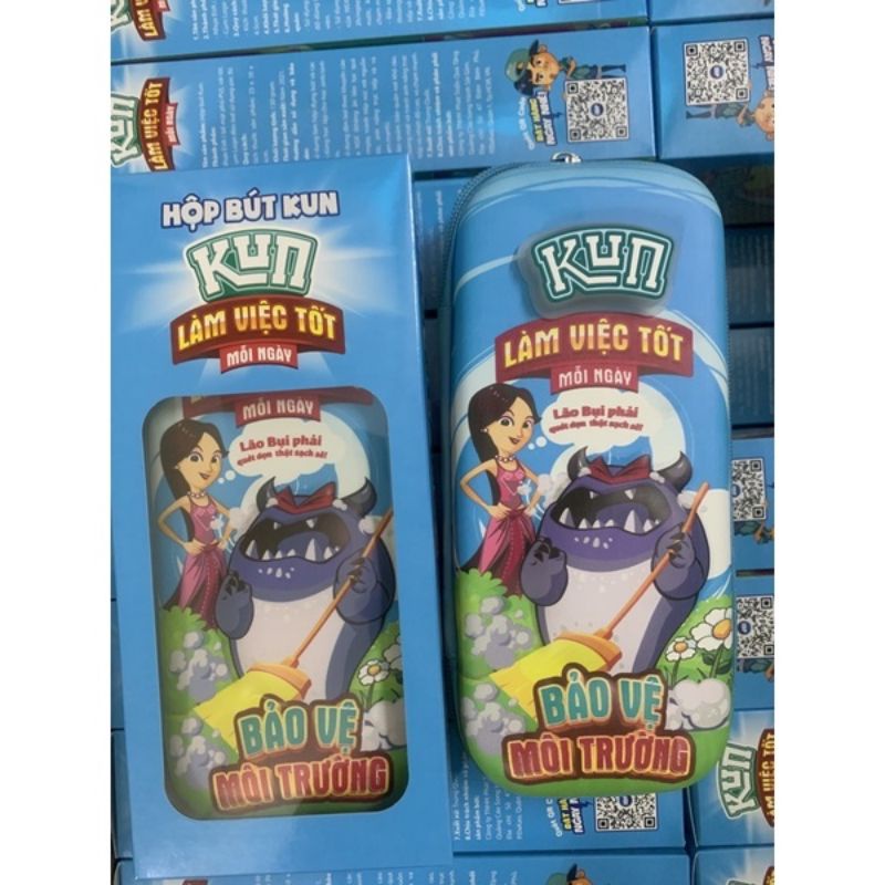 HỘP BÚT KUN 3D PHÁT SÁNG NHIỀU NGĂN CHO BÉ