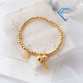 Lắc tay nữ doris titan bi hồ lô gold / silver / rose gold y1-101