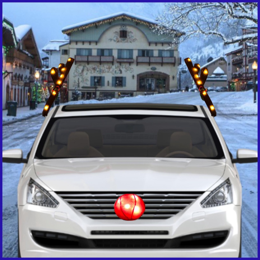 Sừng Tuần Lộc Giáng Sinh Có Đèn Cho Xe Hơi