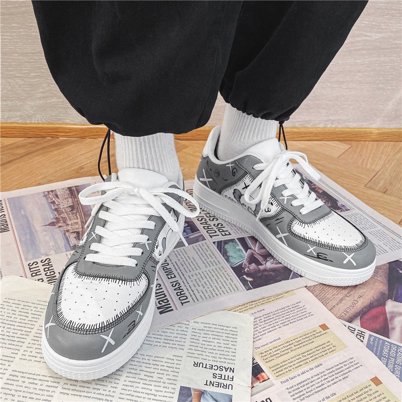 Giày jordan custom Giày sneaker af1 JD nam nữ chú hề ma quái hàng quảng châu cao cấp full box