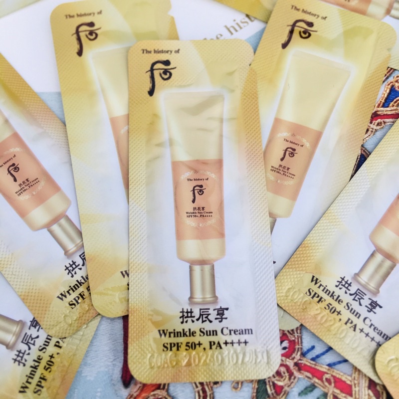 Chống nắng WHOO vàng cải thiên nếp nhăn SPF50+/PA++++ dạng gói
