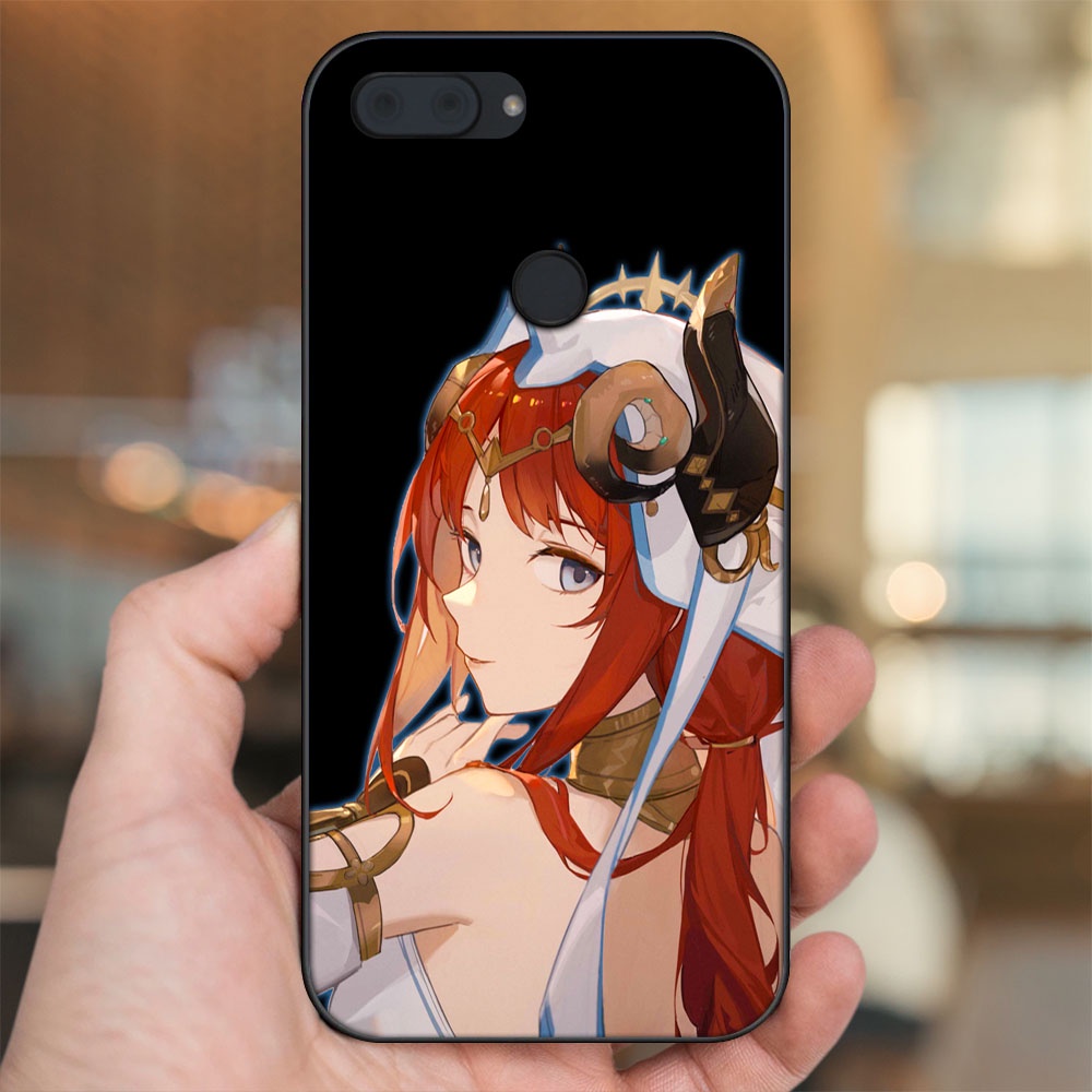 Ốp lưng Xiaomi Mi 8 Lite viền đen in hình Nilou Genshin Impact