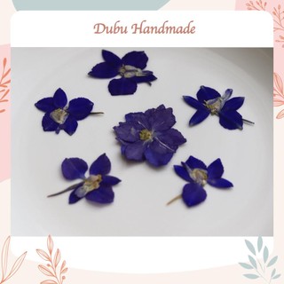 Set 3 bông hoa tone tím ép khô handmade làm resin, journal