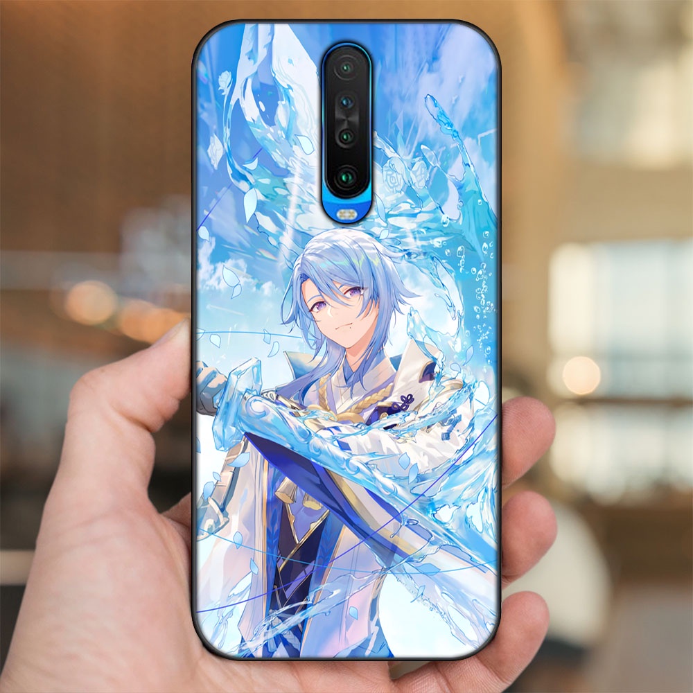 Ốp lưng Xiaomi K30 viền đen in hình Kamisato Ayato Genshin Impact