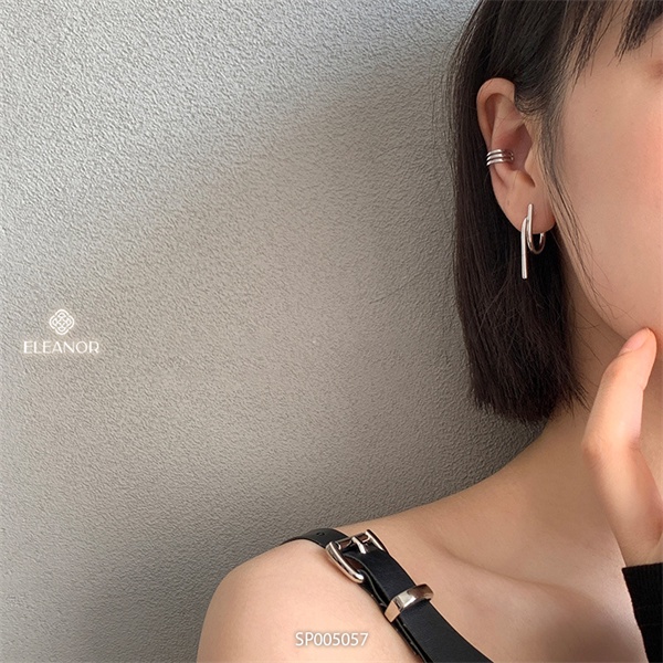 Bông tai nữ chuôi bạc 925 Eleanor Accessories thiết kế cá tính basic phụ kiện trang sức 5057