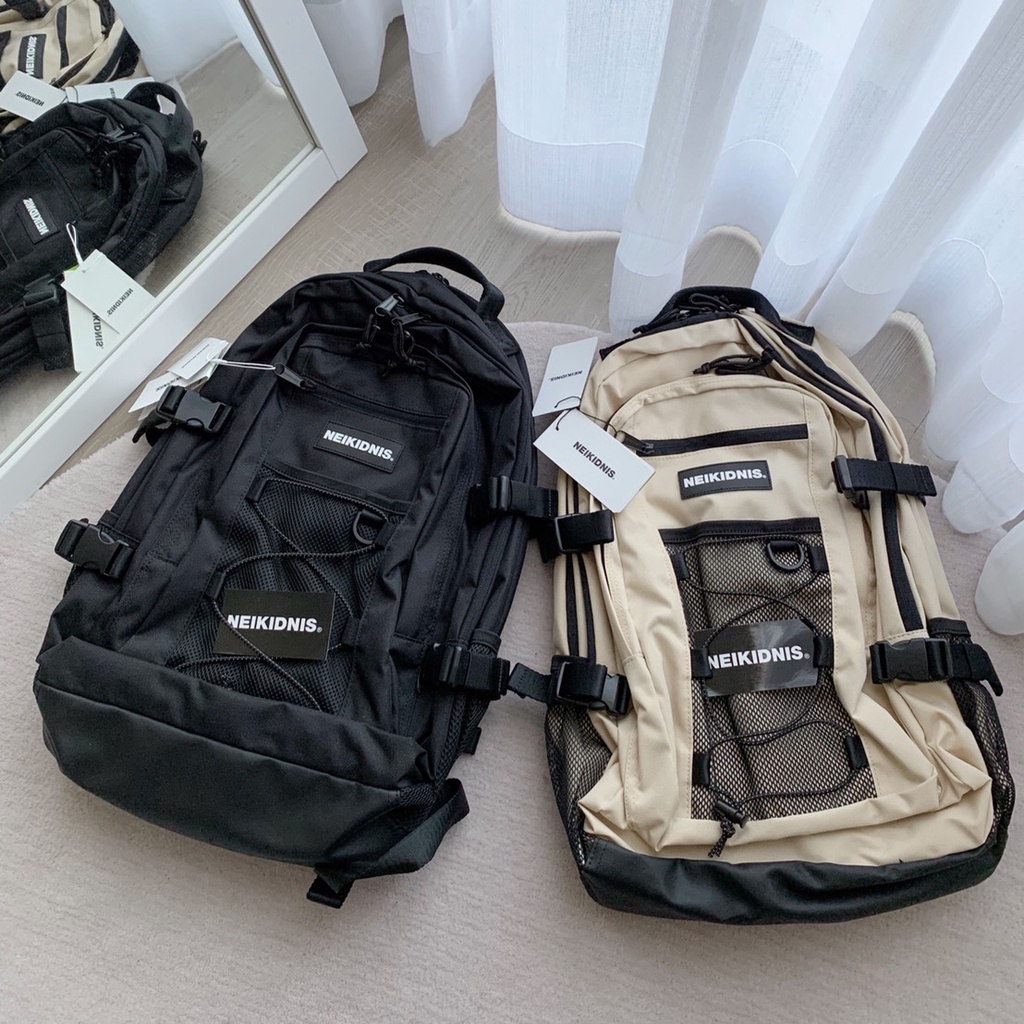 【Miễn phí vận chuyển 1-4 ngày vận chuyển】NEIKIDNIS ba lô sau Mesh String Backpack ba lô Hàn Quốc ba lô hàn quốc leo núi