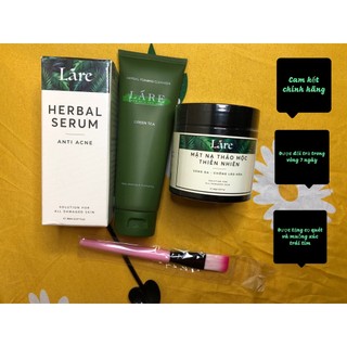 Combo serum thanh dược lare 80ml + sữa rửa mặt lare 120ml + mặt nạ thảo mộc lare 120gram