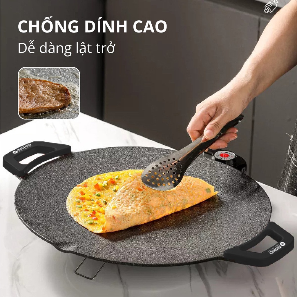 Bàn nướng điện đá tròn 36cm Mishio MK347 kiểu dáng Hàn Quốc