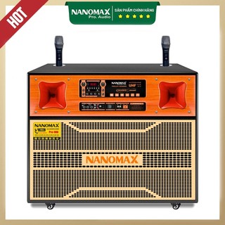 Loa kéo karaoke 4 tấc đôi | loa kéo karaoke công suất lớn nanomax pro-906 | loa đôi 2 bass 40 tặng kèm 1 cặp micro