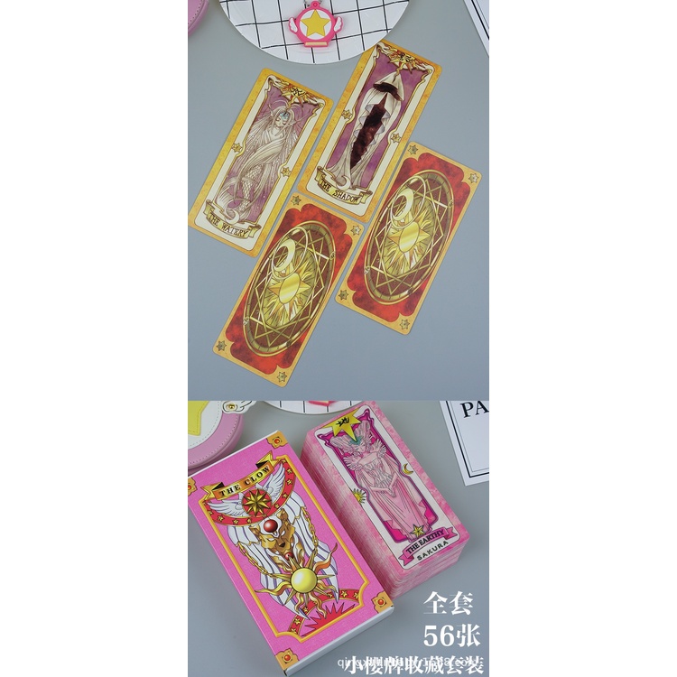 Hộp thẻ bài Clear Card Clow Cardcaptor pha lê Sakura Thủ lĩnh Tarot hồng