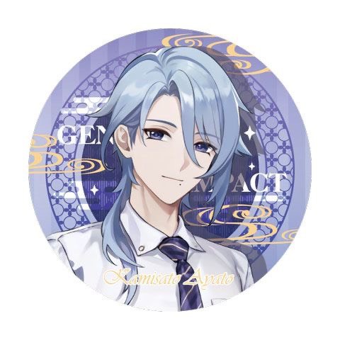 Huy hiệu IN HÌNH Genshin Impact Ayaka & Ayato anime chibi xinh xắn dễ thương tiện lợi