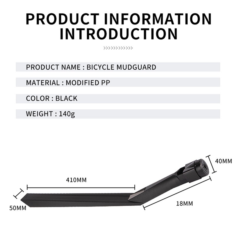 FENDER 1 Dè Chắn Bùn Xe Đạp Màu Đen Chất Lượng Cao