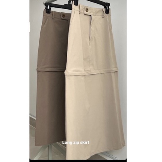 ZIP LONG SKIRT - Váy phối dây kéo dáng dài  - Whitelies Shop