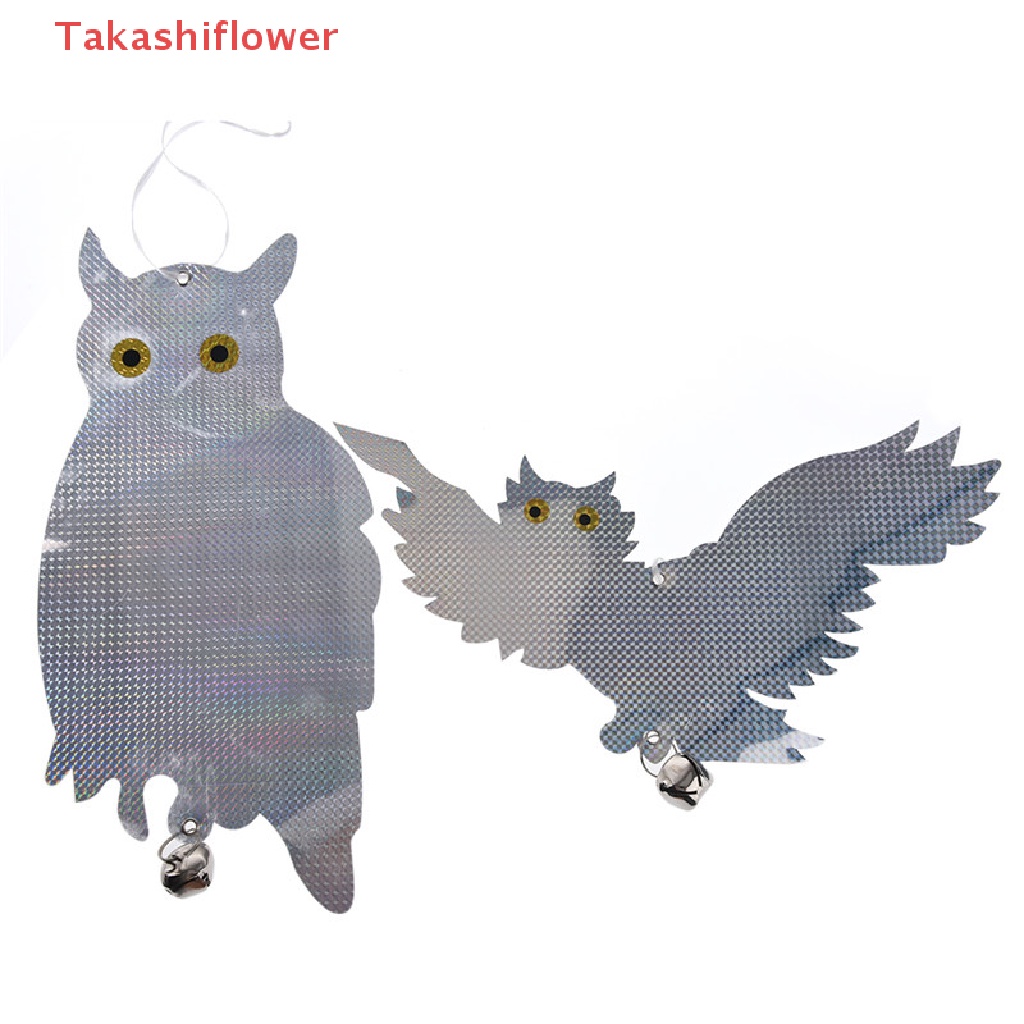 1 Con Cú Giả Phản Quang Đuổi Chim Kèm Chuông Treo Trang Trí