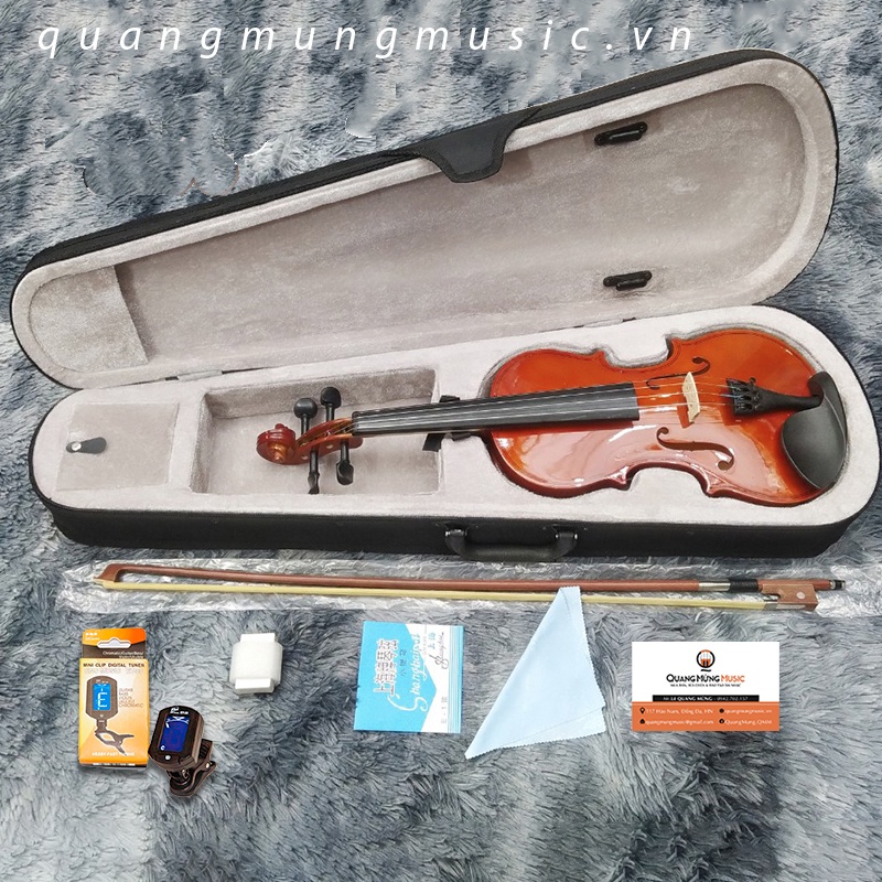 Đàn Violin ( Vĩ cầm ) Chất Lượng size 4/4 gỗ tấm (full phụ kiện ) Hàng Có Sẵn