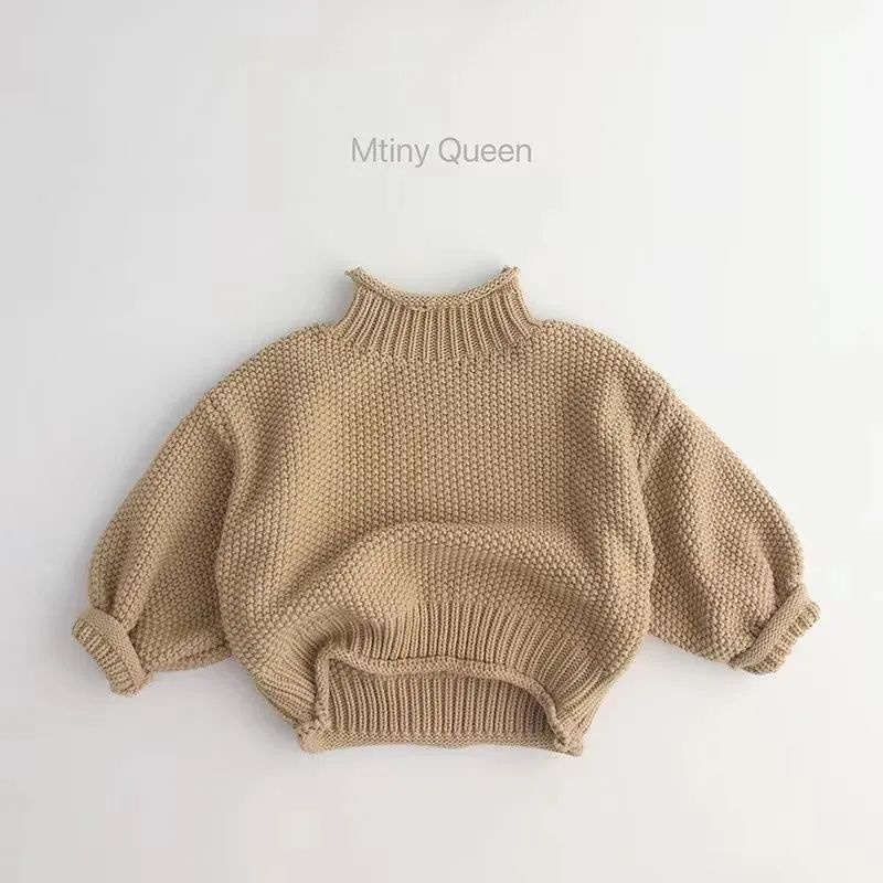 Áo Sweater Dệt Kim Cổ Lọ Thời Trang Thu Đông Mới 2022 Dành Cho Bé Trai Bé Gái