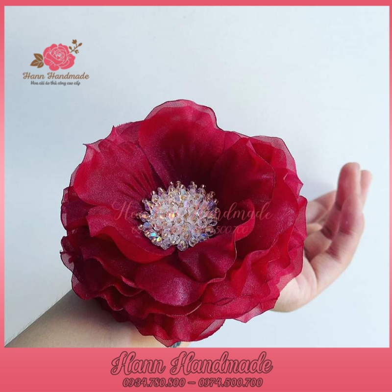 Hoa cài áo handmade thủ công loại to đẹp xinh [ 𝗛𝗔𝗡𝗡 𝗛𝗔𝗡𝗗𝗠𝗔𝗗𝗘]