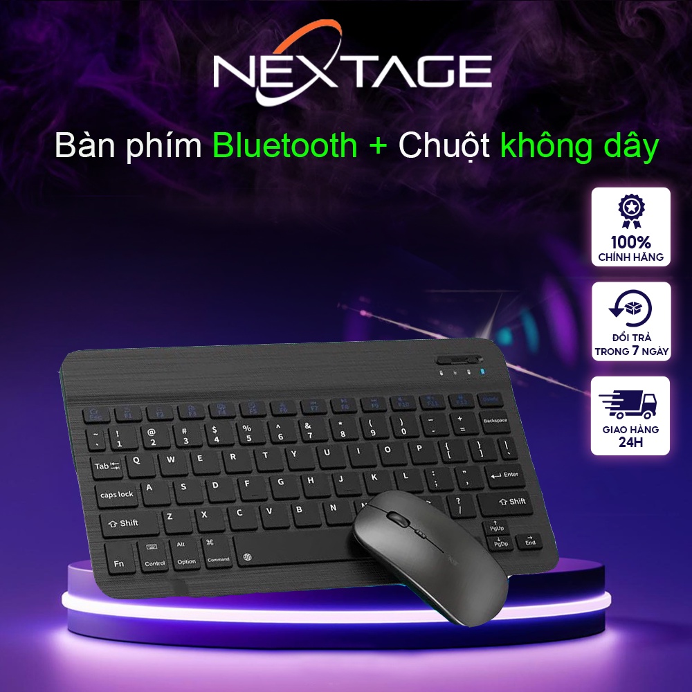Combo Bàn Phím Và Chuột Bluetooth Không Dây Mini - Chính Hãng NEXTAGE