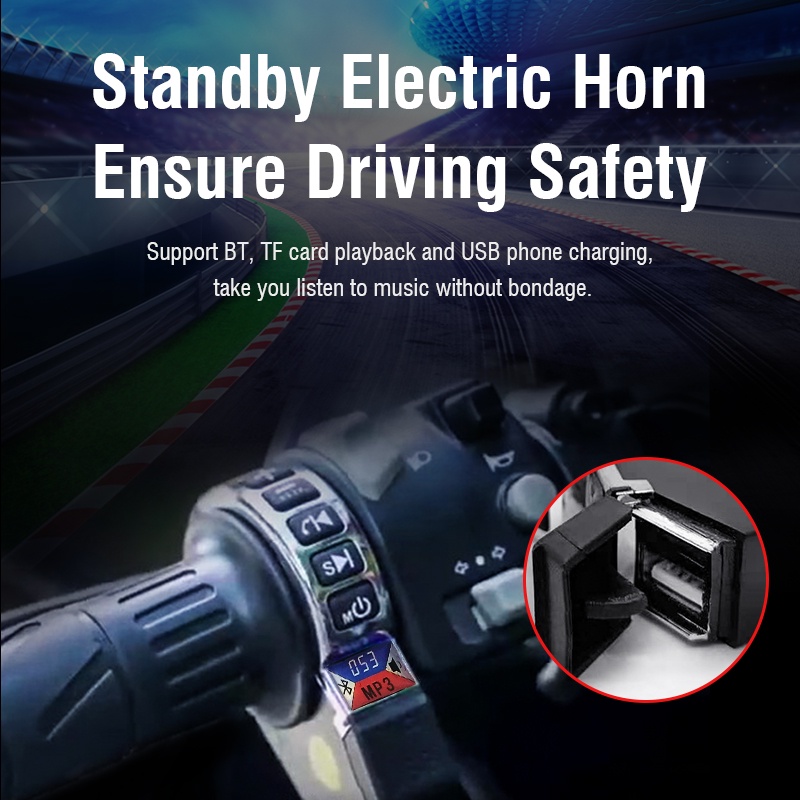 Loa Bluetooth MP3 12V Chống Nước Thông Dụng Cho Xe Đạp / Xe Máy