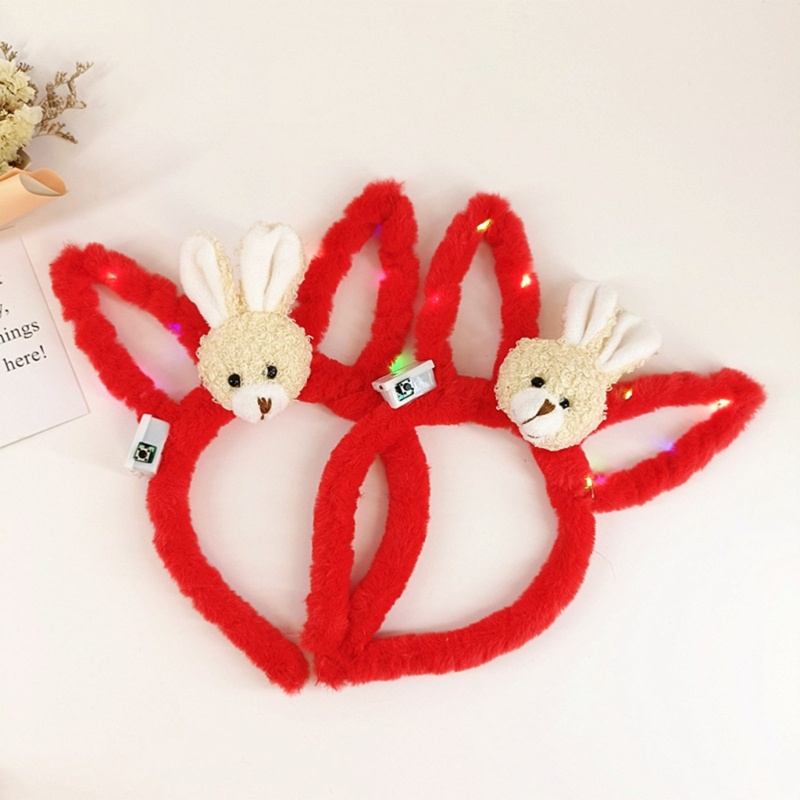 Băng Đô Tai Thỏ Có Đèn LED Phát Sáng Mừng Năm Mới