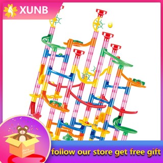Xunb Khối xây dựng bằng đá cẩm thạch Ba chiều DIY Đường đua Đồ chơi Đồ chơi xây dựng