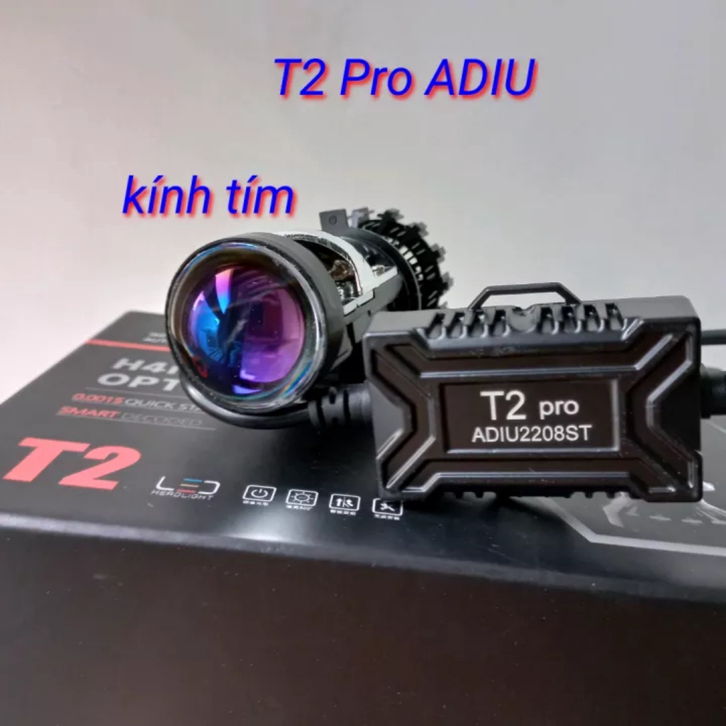 Đèn Pha Led T2 Chính hãng Siêu Sáng 47W Có Cost - Pha Chân H4 Gắn Xe Máy, Oto Bảo hành 12 Tháng