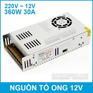Nguồn tổ ong biến thế 220v ra 12v 30a 360w loại tốt