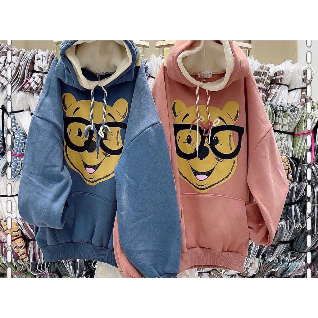 Áo hoodie nam nữ form rộng vải nỉ chất đẹp mũ 2 lớp không xù lông