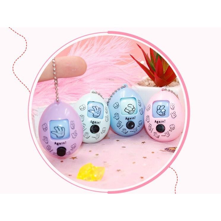 MÓC KHÓA TRỨNG TRÒ CHƠI OẲN TÙ XÌ BAO BÚA KÉO TUỔI THƠ T-CRAFT