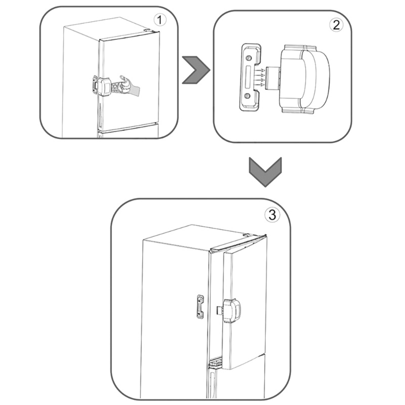 Khóa Cửa Tủ Lạnh Dạng Đẩy Dễ Lắp Đặt Phù Hợp Cho Caravans Househo